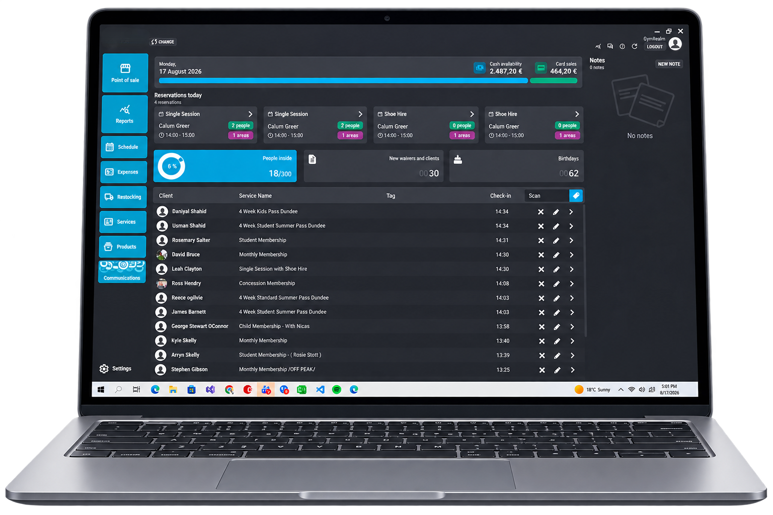 GymRealm Dashboard